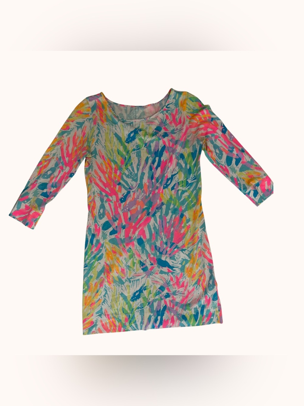 Lilly Pulitzer Multicolor Tropical Print Knit Dress - Pink, Blue, Green